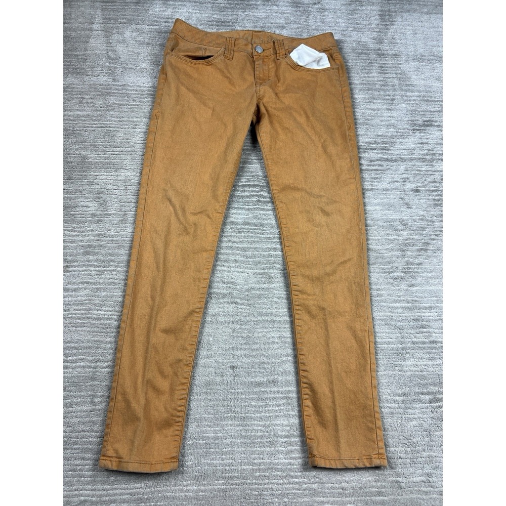 American Rag Cie Jeans Juniors 11 Brown Skinny Straight Leg Cotton Blend Casual